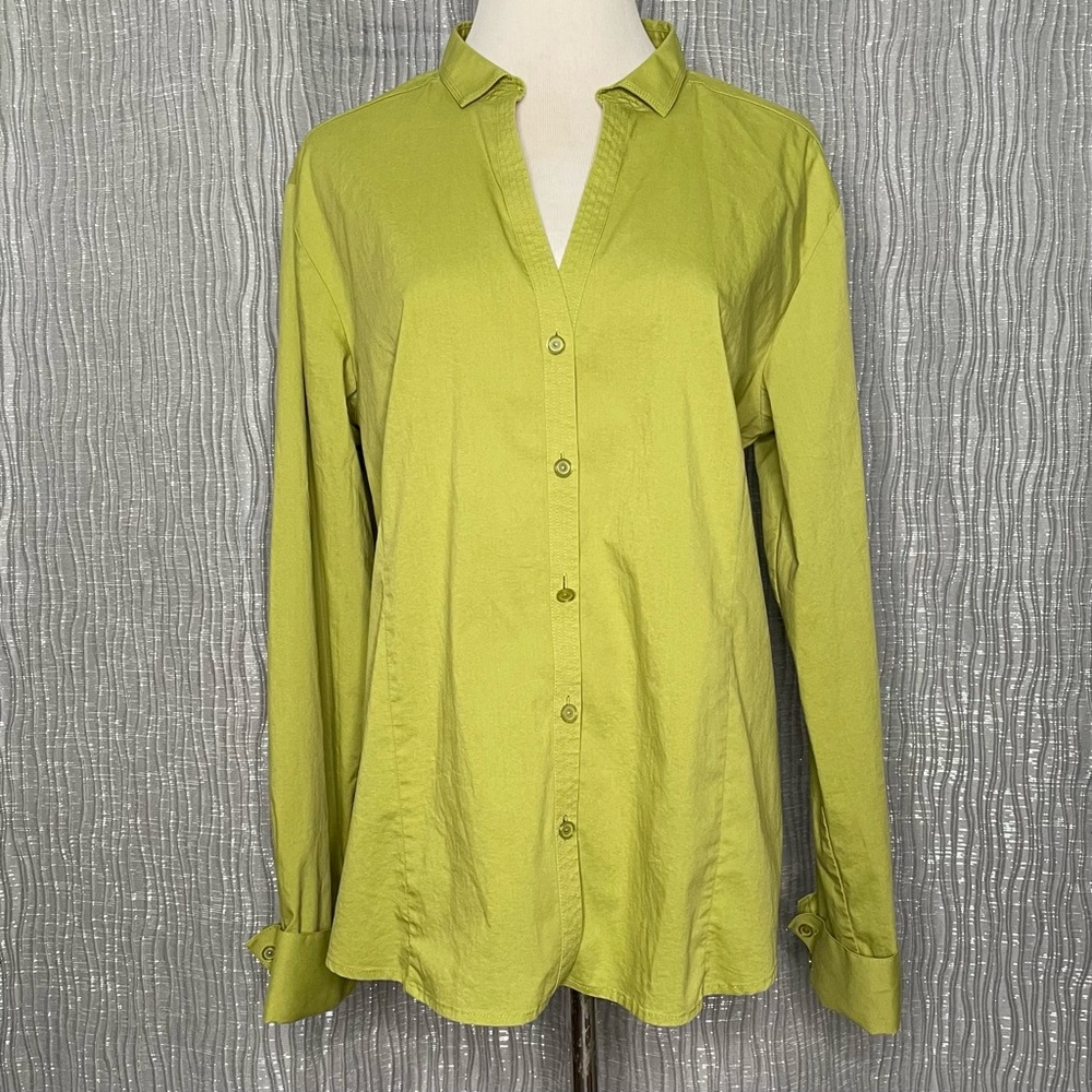 Chico’s Split Neck Tailored Button Down - image 1